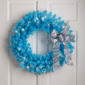 Northlight 24in. Pre-Lit Sky Blue Pine Christmas Wreath - image 1