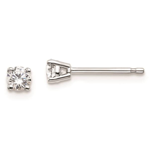 Pure Fire 14kt. White Gold 1/4ctw. 4-Prong Diamond Stud Earrings - image 
