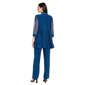 Womens R&M Richards Pantsuit with Illusion Sleeves & Rhinestone - image 2