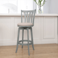 HH2 Home Savana Blue Wood Swivel Bar Height Stool - image 1