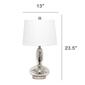 Lalia Home Classix Glass Dollop Table Lamp w/White Fabric Shade - image 6