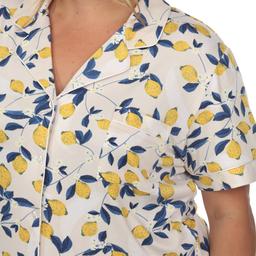 Plus Size White Mark Lemon Pajama Set