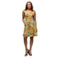 Womens 24/7 Comfort Apparel Yellow Paisley Fit & Flare Dress - image 2