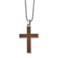 Mens Gentlemen's Classics&#40;tm&#41; Reversible Wood Inlay Cross Necklace - image 1