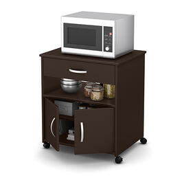 South Shore Axess Microwave Cart on Wheels - Choc.