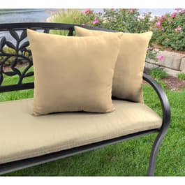 Jordan Manufacturing Antique Beige Outdoor Throw Pillow - 18 x 18