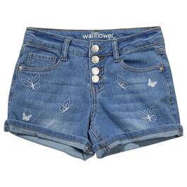 Girls&#40;7-16&#41; Wallflower&#40;R&#41; Girl Embroidered Butterfly Shortie Shorts