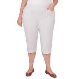 Plus Size Alfred Dunner Garden Party Clamdigger Stripe Capris