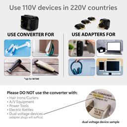 Miami CarryOn Step-down Travel Voltage Converter and Adapter Kit