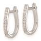 Pure Fire 14kt White Gold 1/10ctw Lab Grown Diamond Hoop Earrings - image 2
