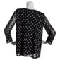 Womens Notations 3/4 Sleeve Dots Mesh 2Fer Blouse - image 2
