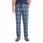Mens Preswick & Moore(R) Dusty Blue Plaid Silk Fleece Pajama Pants - image 1
