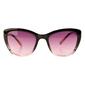 Womens USPA Plastic Cat Eye w/Metal Insets Sunglasses-Black Fade - image 2