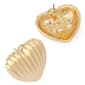 Steve Madden Fluted Heart Stud Earrings - image 3