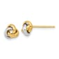 Gold Classics(tm) 7mm Two-Tone Knot Stud Earrings - image 1