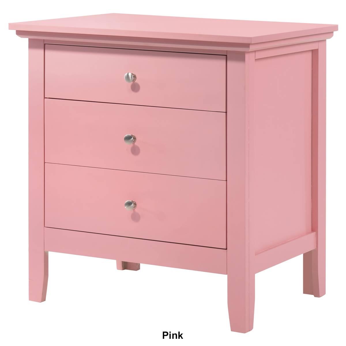 Passion Furniture Hammond 3-Drawer Nightstand