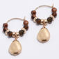 Ashley Cooper(tm) Dark Berry Beaded Teardrop Dangle Hoop Earrings - image 1