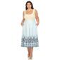 Plus Size White Mark Pleated Skirt with Border Prints - image 5
