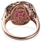 Gemstone Classics™ Rose Gold w/ Ruby & White Zircon Cluster Ring - image 3