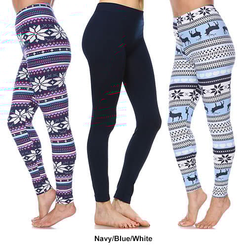 Womens White Mark 3pk. Leggings