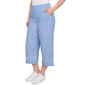 Petite Ruby Rd. Tinted Tides Stripe Relaxed Wide Leg Capri - image 3