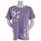 Plus Size Hasting & Smith Short Sleeve Watercolor Floral Tee - image 1