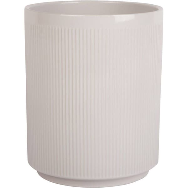 Home Essentials 7.5 in. Embellished Thin Lines Utensil Crock