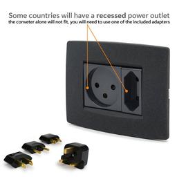 Miami CarryOn Step-down Travel Voltage Converter and Adapter Kit