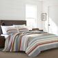 Eddie Bauer Salmon Ladder Stripe 136 Thread Count Quilt Set - image 1