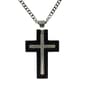 Mens Forever New Stainless Steel Black IP Pendant - image 1