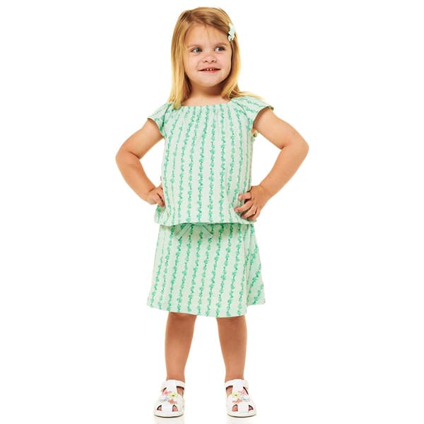 Toddler Girl Carter''s Green Vine Top and Skort Set - image 