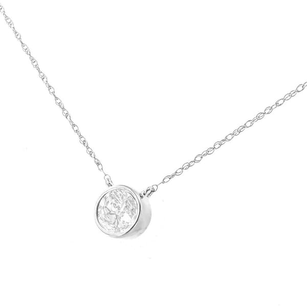 Haus of Brilliance 10kt. 1/5ctw. Diamond Pendant Necklace - image 