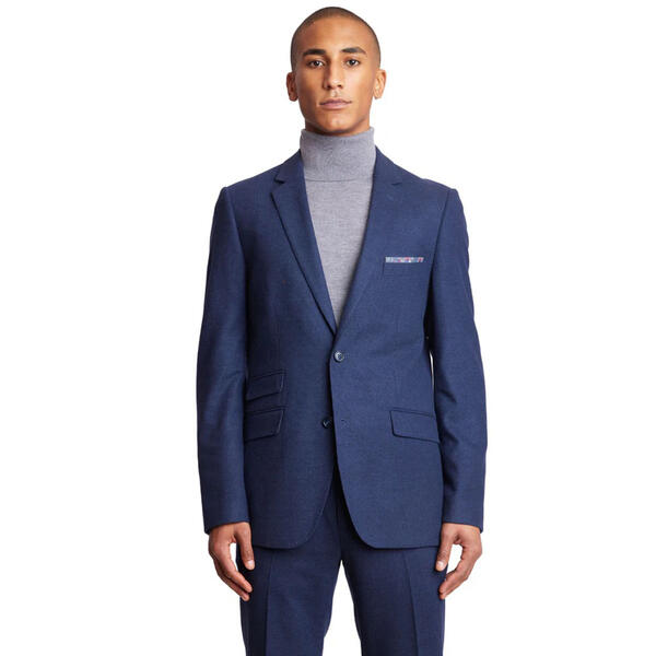 Mens Paisley & Gray&#40;R&#41; Notched Flannel Jacket - Navy - image 
