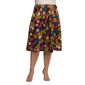 Plus Size 24/7 Comfort Apparel Purple Floral Pocket Midi Skirt - image 1