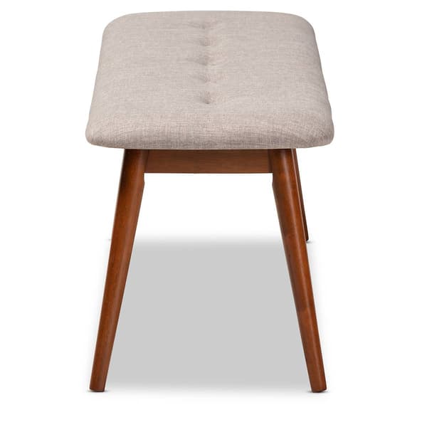 Baxton Studio Flora Upholstered Wooden Dining Bench