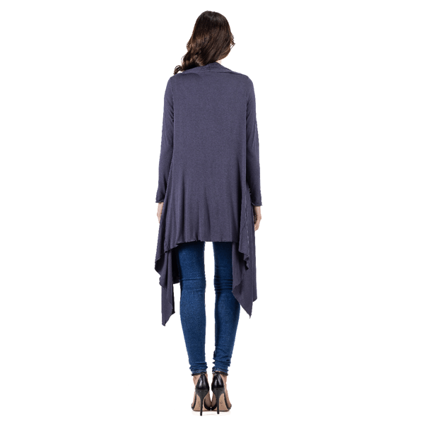 Womens 24/7 Comfort Apparel Extra Long Open Front Cardigan
