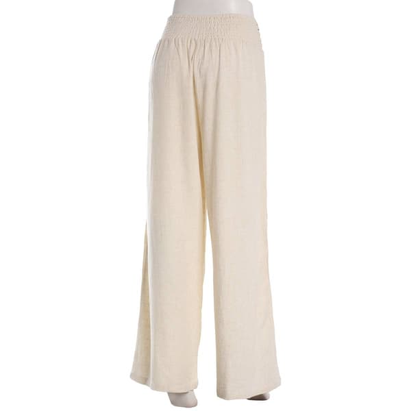 Juniors Hunter & Brown Pleat Waist Wide Leg Fashion Linen Pants
