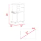 FM FURNITURE Columba White Kitchen Cart - image 8