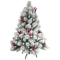 Northlight 4.5ft. Full Flocked Fairfield Fir Christmas Tree - image 2