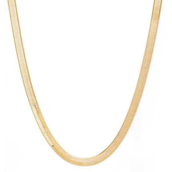 14kt. Gold over Sterling Silver Magic Herringbone Chain Necklace - image 