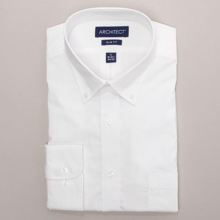 Mens Architect(R) Slim Fit Performance Dress Shirt - White