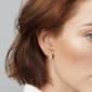 Napier 16mm Gold-Tone Social CZ Hoop Clip On Earrings - image 3
