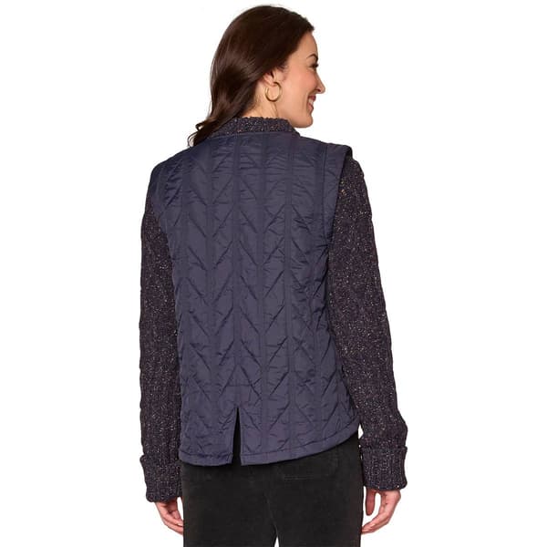 Womens Democracy Two In One Speckle Quilt Vest Jacket