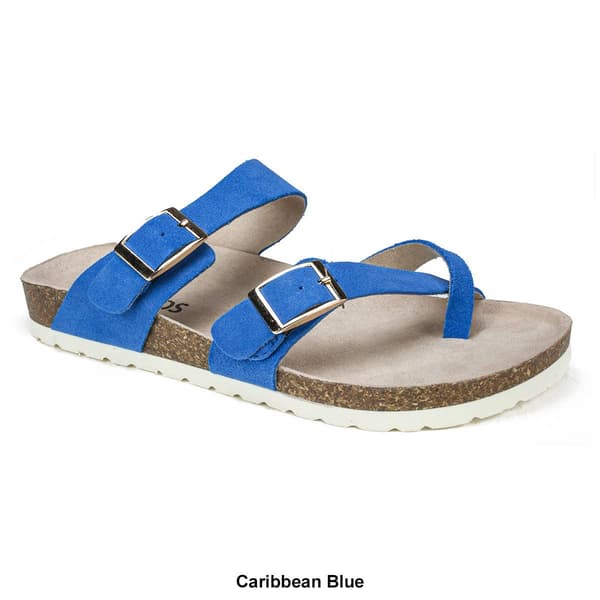 Womens White Mountain Gracie Slide Footbed Sandals