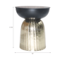 Sagebrook Home Black & Gold Decorative Ribbed Base Accent Table - image 4