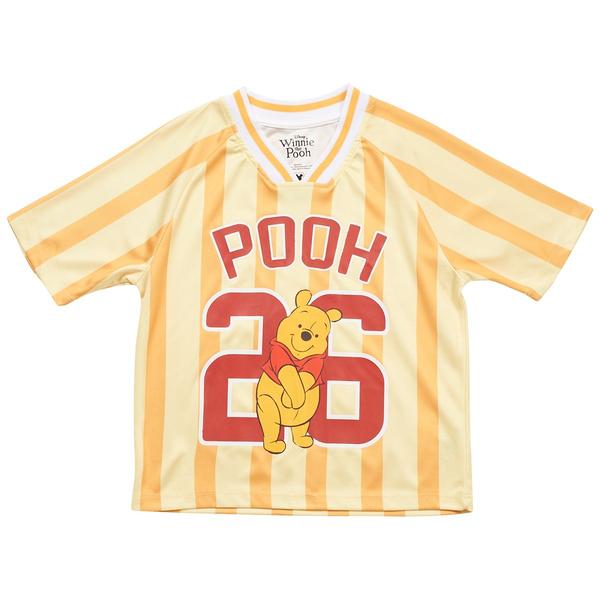 Girls (7-10) Disney Short Sleeve Stripe Pooh Soccer Jersey - image 