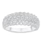 Marsala Silver Plated Weave Band Ring - image 1