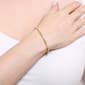Athra Gold over Brass Oval Bead Stations & Crystal Coil Bracelet - image 3