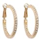 Freedom Nickel-Free Gold-Tone In & Out Crystal Hoop Earrings - image 1