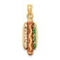 Unisex Gold Classics&#40;tm&#41; 14kt Gold 3D Enamel Hot Dog Charm - image 1